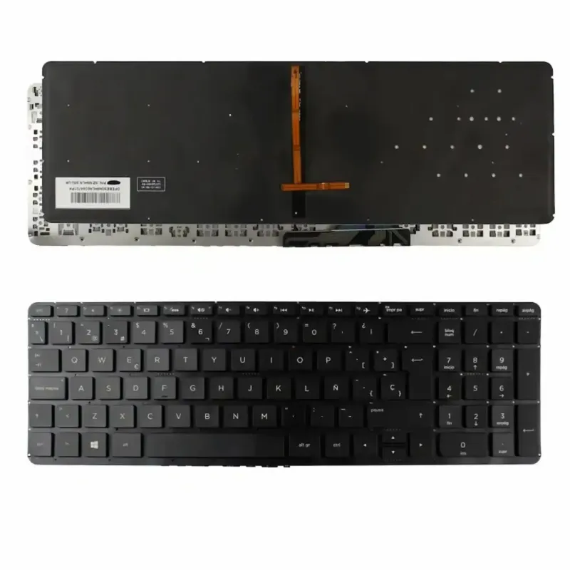 TECLADO RETROILUMINADO PARA PORTATIL HP PAVILION 15-P 17-F PRETO SIN ESTRUTURA 4H+N9H0M.90U