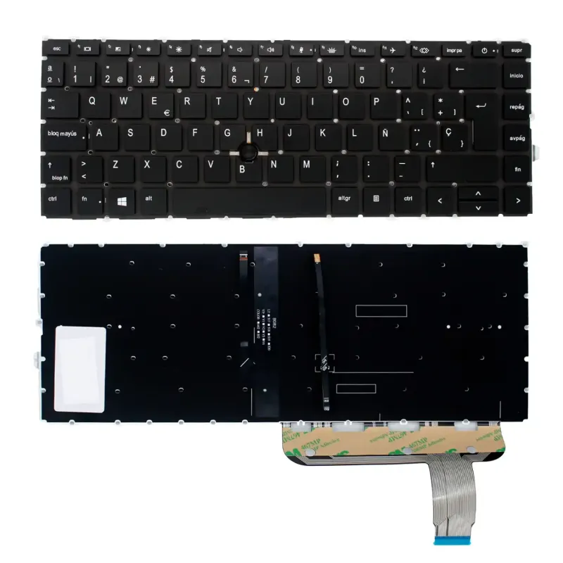 TECLADO PARA PORTÁTIL HP ELITEBOOK 840 G7 840 G8 845 G7 845 G8 745 G7 745 G8 PRETO L87607-071 M07090-071