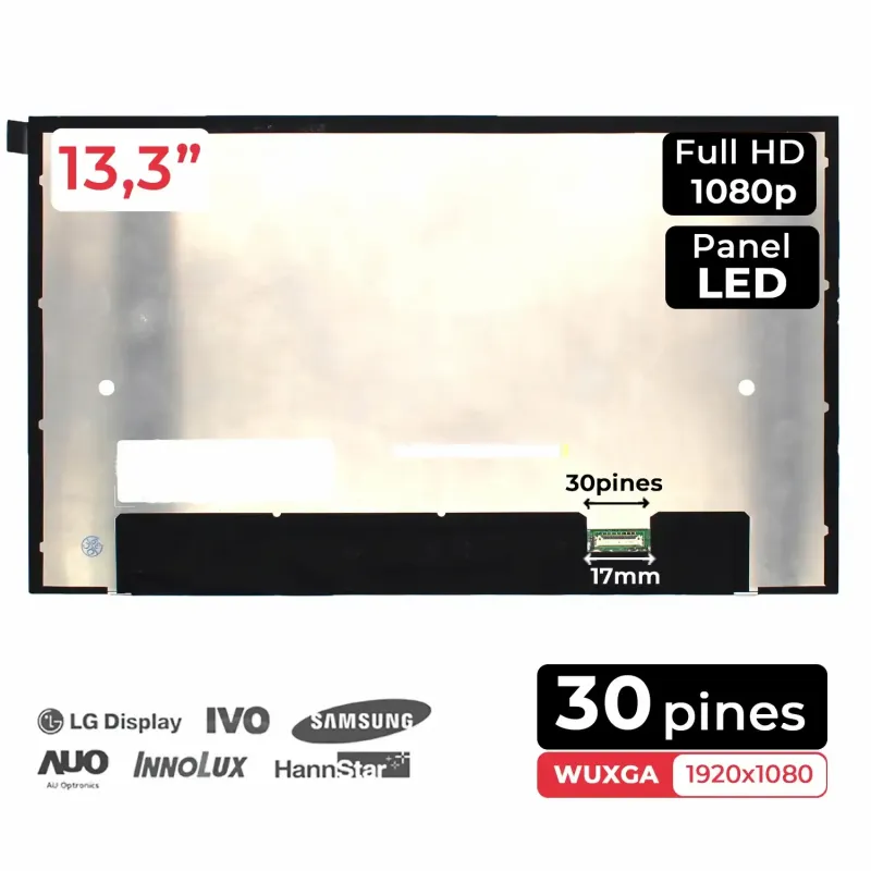 ÉCRAN LED DE 13,3" POUR PORTABLE NV133FHM-N49 30 BROCHES