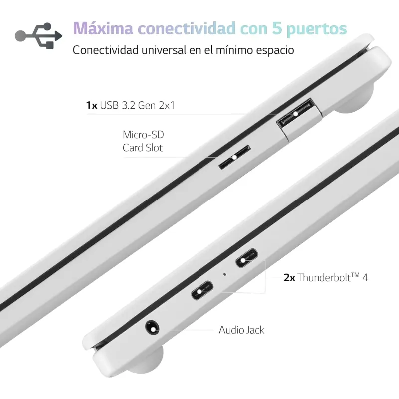 PORTÁTIL LG GRAM 14Z90 | I7-1260P | 14"  | 16 GB | 512 GB NVME | A+ | REACONDICIONADO