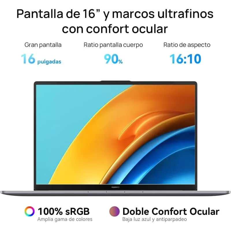 PORTÁTIL HUAWEI MATEBOOK D 16 | RYZEN 5 4600H | 16"  | 16 GB | 512 GB NVME | A+ | REACONDICIONADO