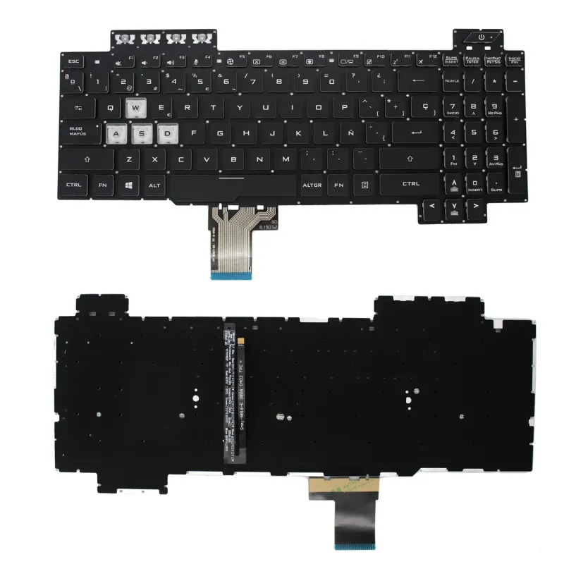 TECLADO PARA PORTÁTIL ASUS ROG STRIX GL504 GL504G RETROILUMINADO SEM MOLDURA