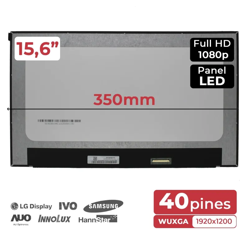 SCHERMO LED FHD DA 15,6" NV156FHM-T0A V8.1 40 PIN