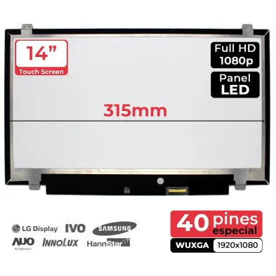 ÉCRAN POUR ORDINATEUR PORTABLE LED 14'' R140NWF5, R6 HW:2.2 FW:0.0 1920X1080 MAT 40 BROCHES