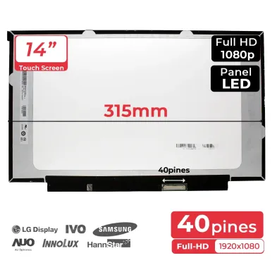 ECRÃ LED 14" PARA PORTÁTIL B140HAK03.3 TÁCTIL