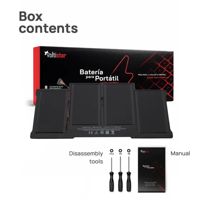 BATTERIA PER PORTATILE PER APPLE MACBOOK AIR 13" A1369 A1405 A1466 A1377 7.6V