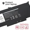 BATTERIA DEL COMPUTER PORTATILE PER DELL LATITUDE 7280 7290 7380 7390 7480 7490 F3YGT DM3WC MYJ96 2X39G DWX9J 7.6V