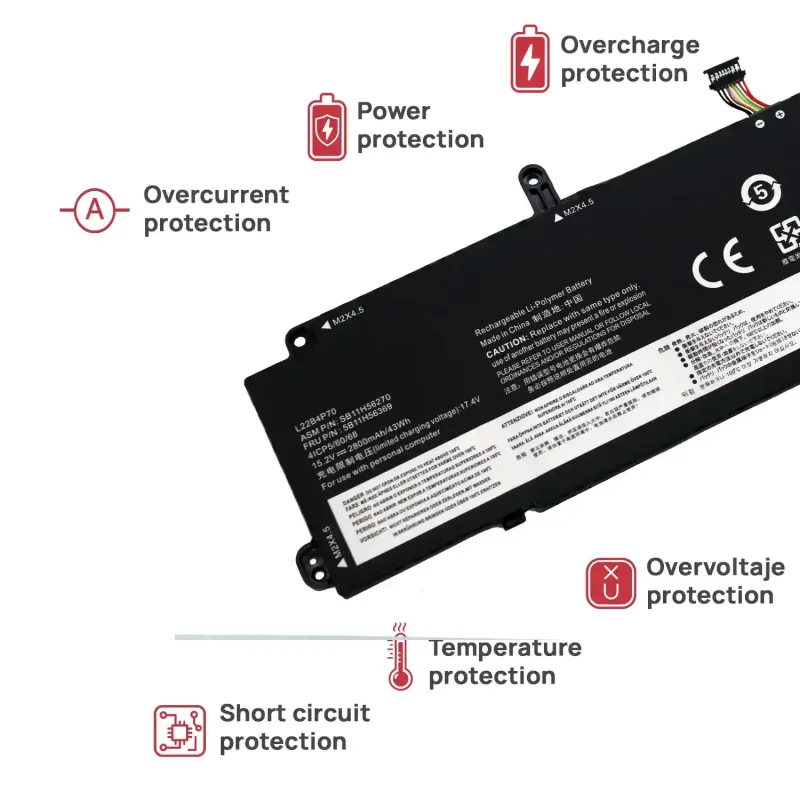 BATTERIE POUR PORTABLE THINKPAD X13 YOGA G4 L22B4P70 L22C3P74 L22M4P70