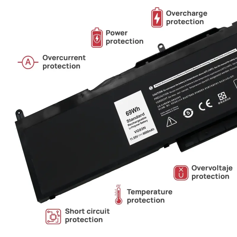 BATERÍA PARA PORTÁTIL DELL PRECISION 15 3520 VG93N