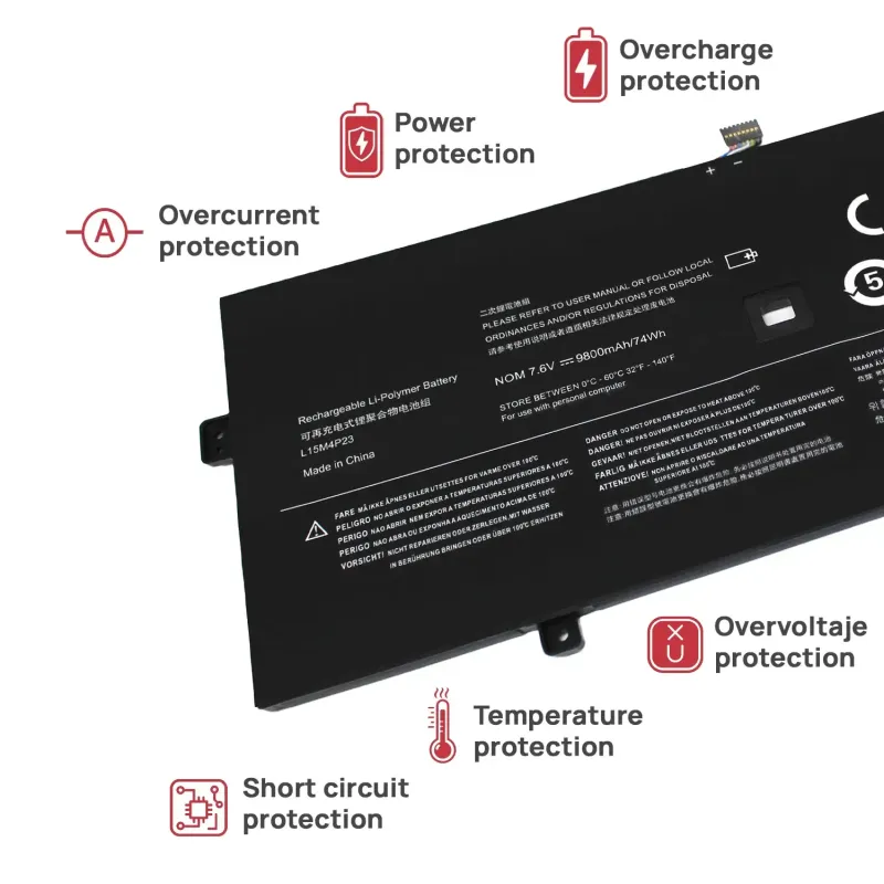 BATTERIE POUR PORTABLE LENOVO YOGA 910-13IKB YOGA 5 PRO L15M4P23 L15C4P21 L15C4P22
