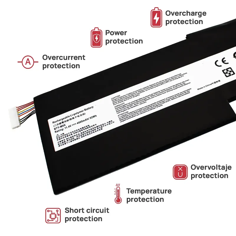 BATTERIA PER COMPUTER PORTATILE MSI GS63-7RD GF63-8RD GF63-8RC GF75 BTY-M6K