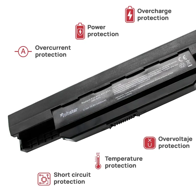 BATERÍA PARA PORTÁTIL ASUS A53F A53J A53S A53T A53U A53BY 10.8V 4400MAH
