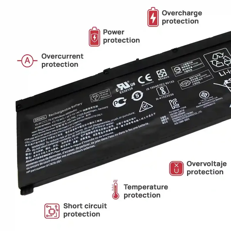 BATTERIE POUR PORTABLE HP OMEN 15-CE000 15-CE000NG 15-CB0XX SR04XL 91678-171