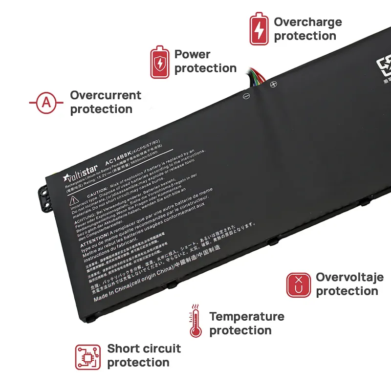 BATTERIA PER COMPUTER PORTATILE ACER ASPIRE AP14B8K AC14B18J 15.2V