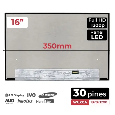 ÉCRAN LED 16" 1920x1200 FHD POUR PORTABLE N160JCA-EEL REV.A1 30 BROCHES