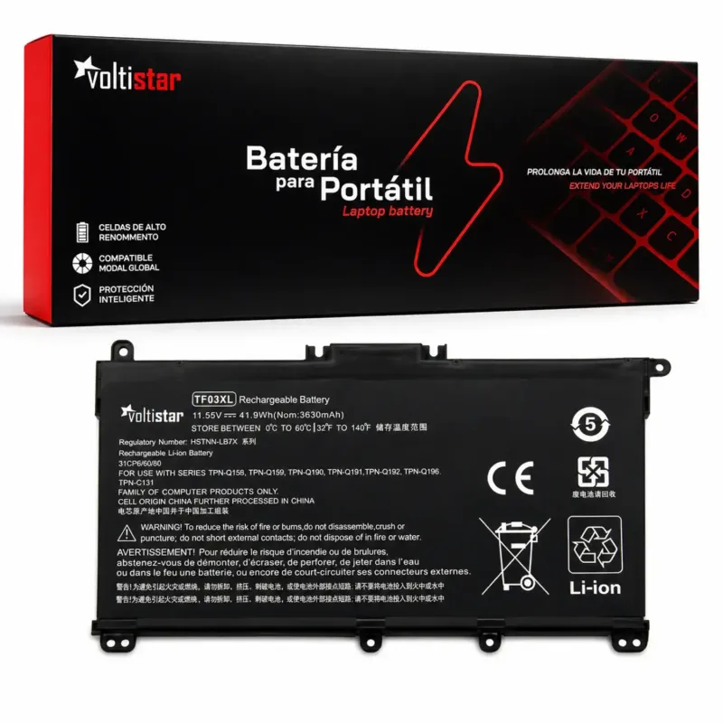 BATERIE POUR ORDINATEUR PORTABLE HP PAVILION 14-BP 14-BF 14-BK 15-CC 15-CD 15-CK 17-AR TF03XL