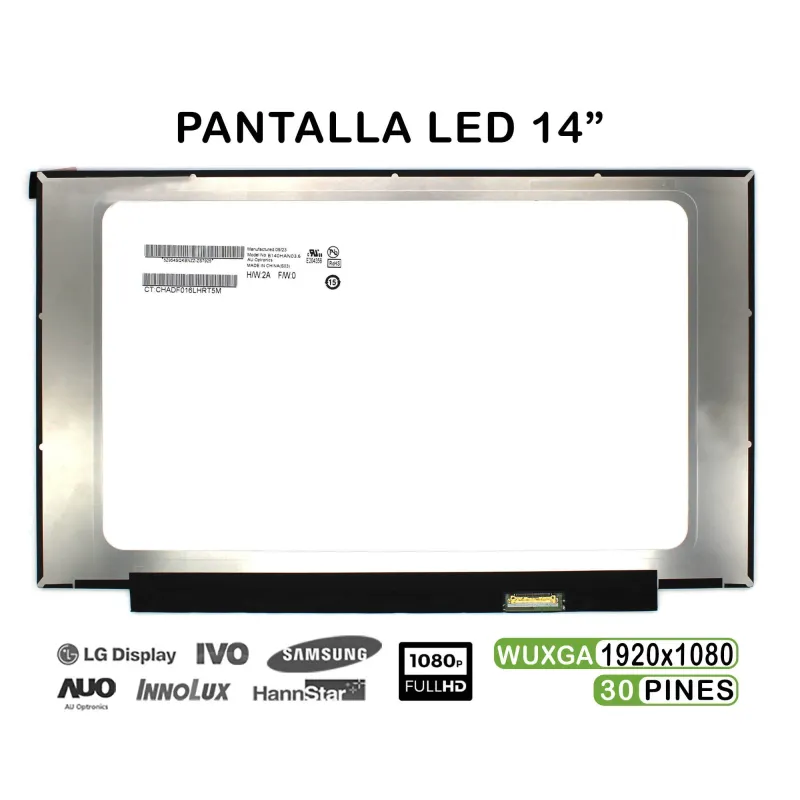 ÉCRAN DE 14" POUR PORTABLE B140HAN03.6 LED 1920X1080