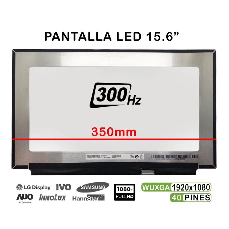 SCHERMO LED 15.6" PER COMPUTER PORTATILE B156HAN12.0 FHD 40 PIN 300HZ 350MM