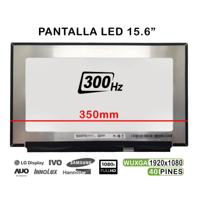 SCHERMO LED 15.6" PER COMPUTER PORTATILE B156HAN12.0 FHD 40 PIN 300HZ 350MM