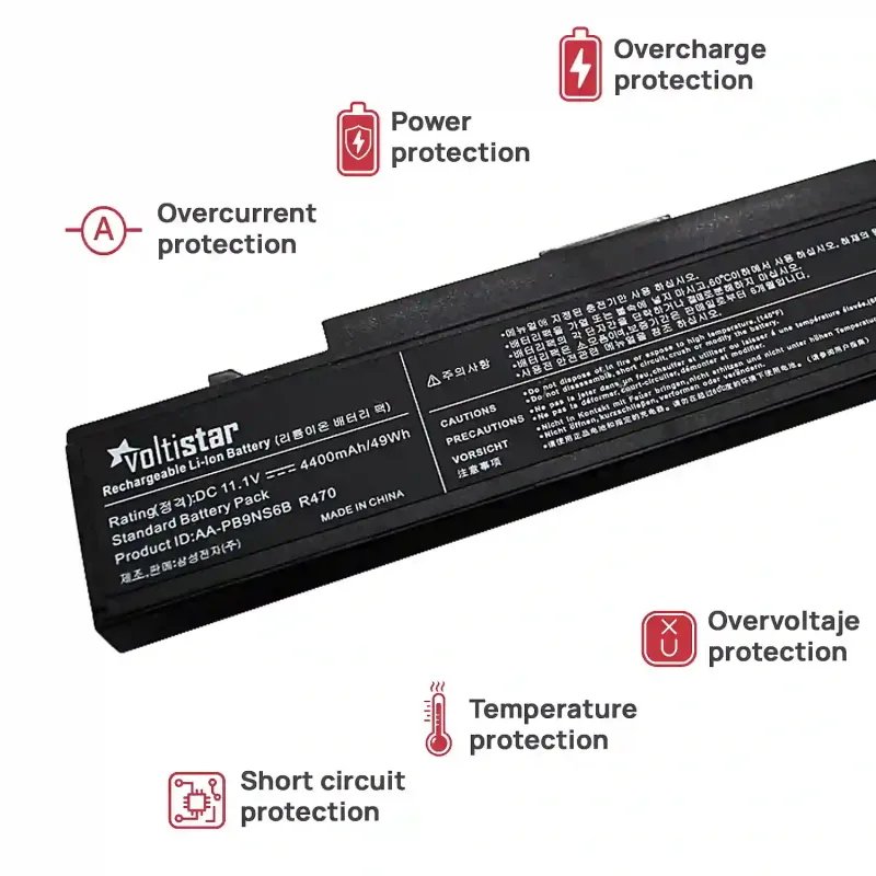 BATTERIE POUR PORTABLE SAMSUNG BA43-00282A, NP300E5E, AA-PB9NC6B