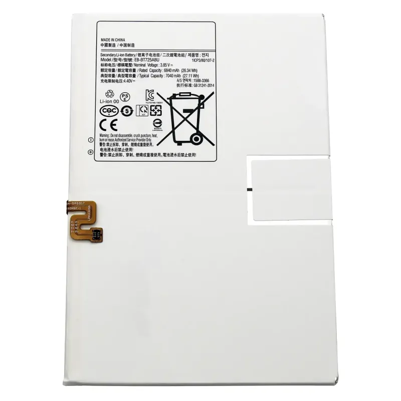 BATERIA PARA TABLET SAMSUNG EB-BT725ABU GH43-04928A 26.18WH 3.85V 6800MAH