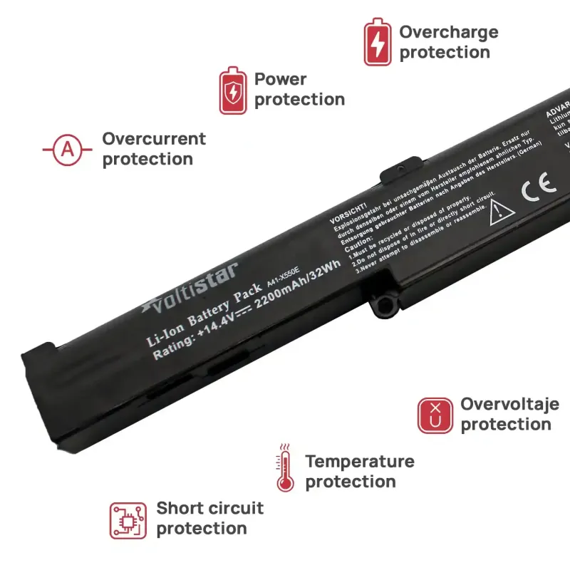 BATTERIE POUR PORTABLE ASUS A41-X550E A450 A450JF K550E