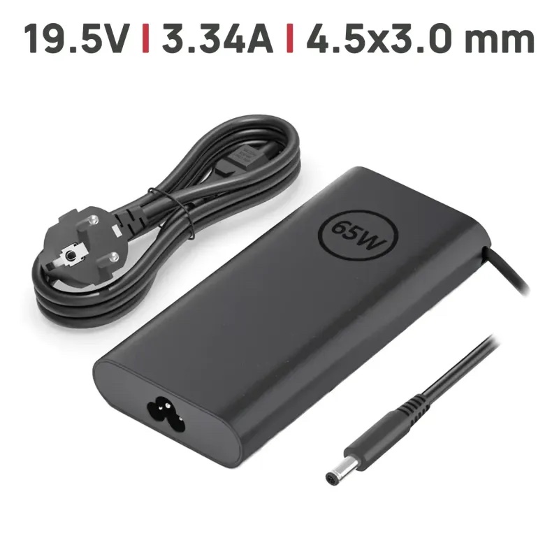 CARICABATTERIE PER COMPUTER PORTATILE DELL 19,5 V 3,34 A 65 W 4,5X3,0 MM