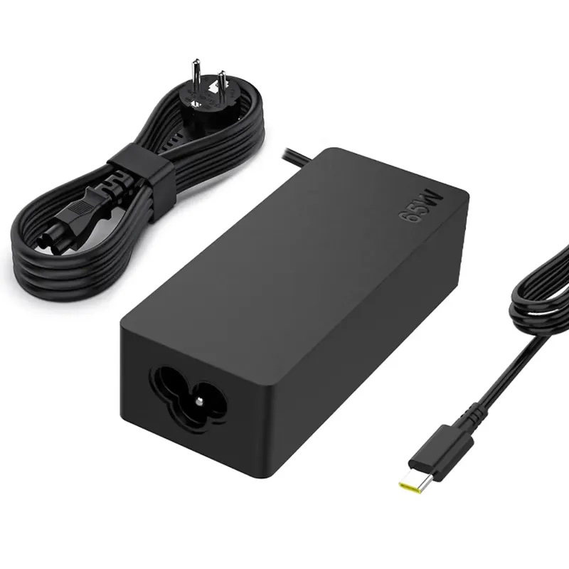 CARREGADOR MULTIVOLTAGEM 5-20V 3.25A 65W TIPO C PRETO PARA PORTÁTEIS DELL MAC LENOVO HP
