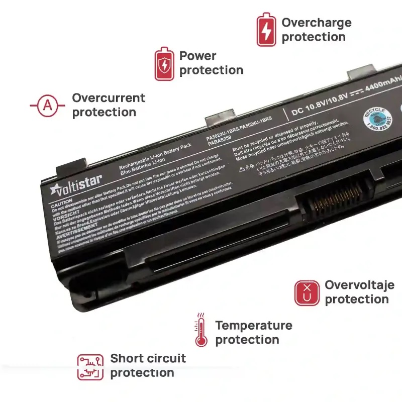BATERIA PARA PORTÁTIL TOSHIBA SATELLITE C40 C45 C50 C55 C70 C75 PABAS263