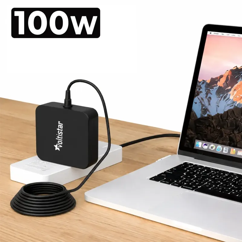 CARICATORE MULTIVOLTAGGIO  PER PORTATILE USB-C 5V - 20V 5A 100W NERO