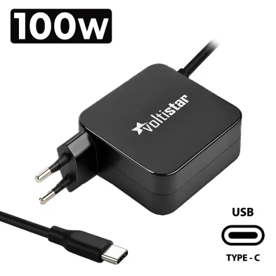 CARICATORE MULTIVOLTAGGIO  PER PORTATILE USB-C 5V - 20V 5A 100W NERO