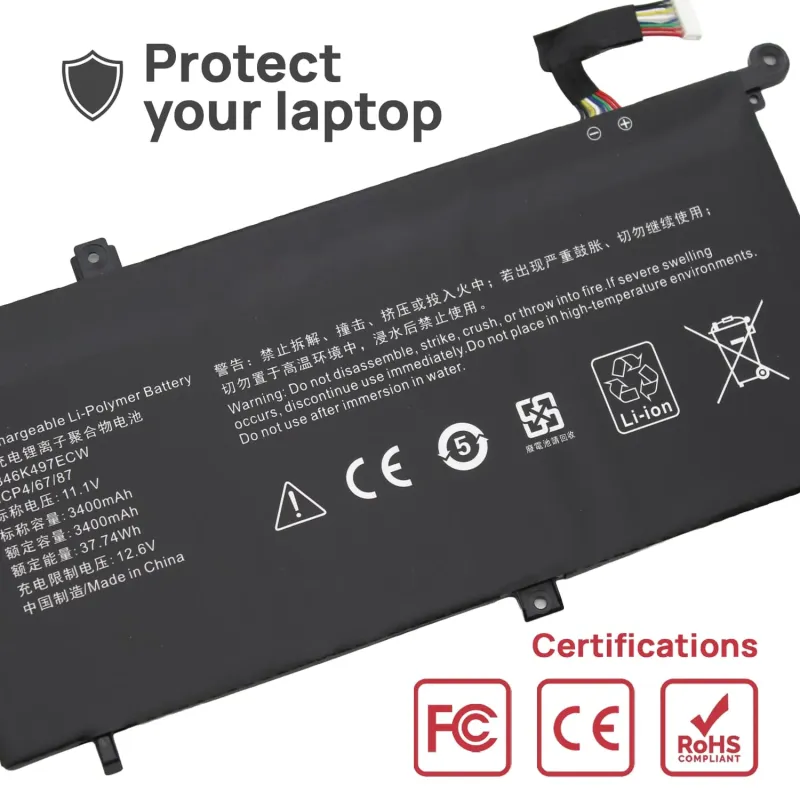 BATTERIA PER COMPUTER PORTATILE HUAWEI MATEBOOK D PL-W09 PL-W19 PL-W29 MRC-W00 MRC-W60