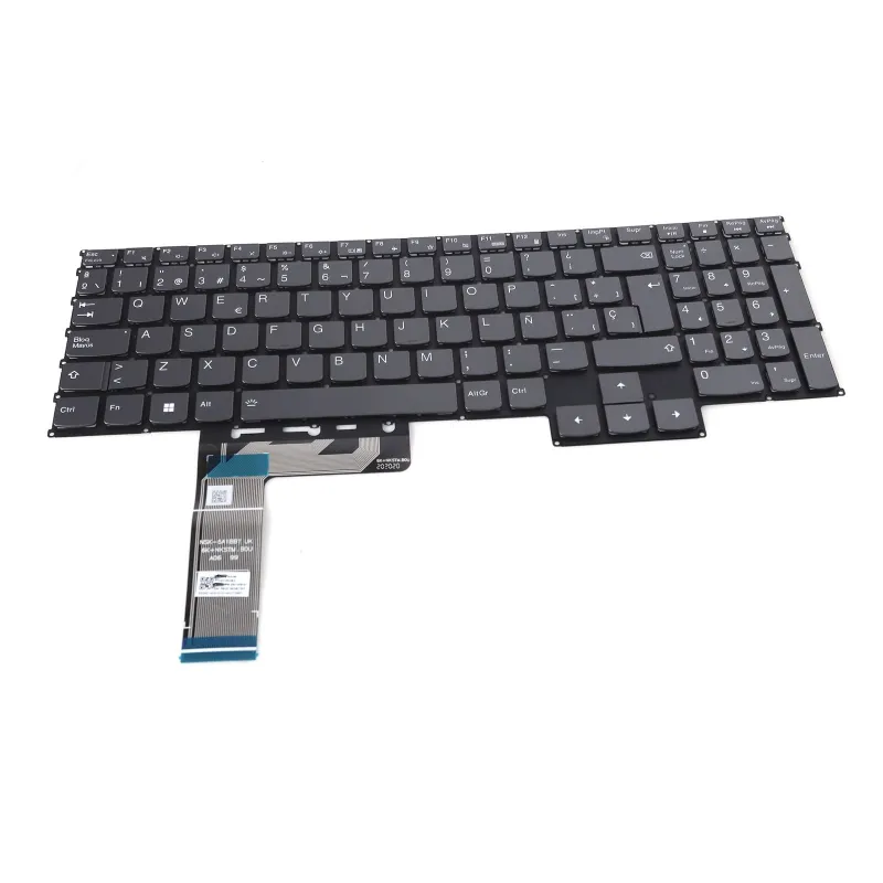 CLAVIER RÉTROÉCLAIRÉ GRIS POUR ORDINATEUR PORTABLE LENOVO IDEAPAD GAMING 3 15ARH7 | 9Z.NKSBC.D0S