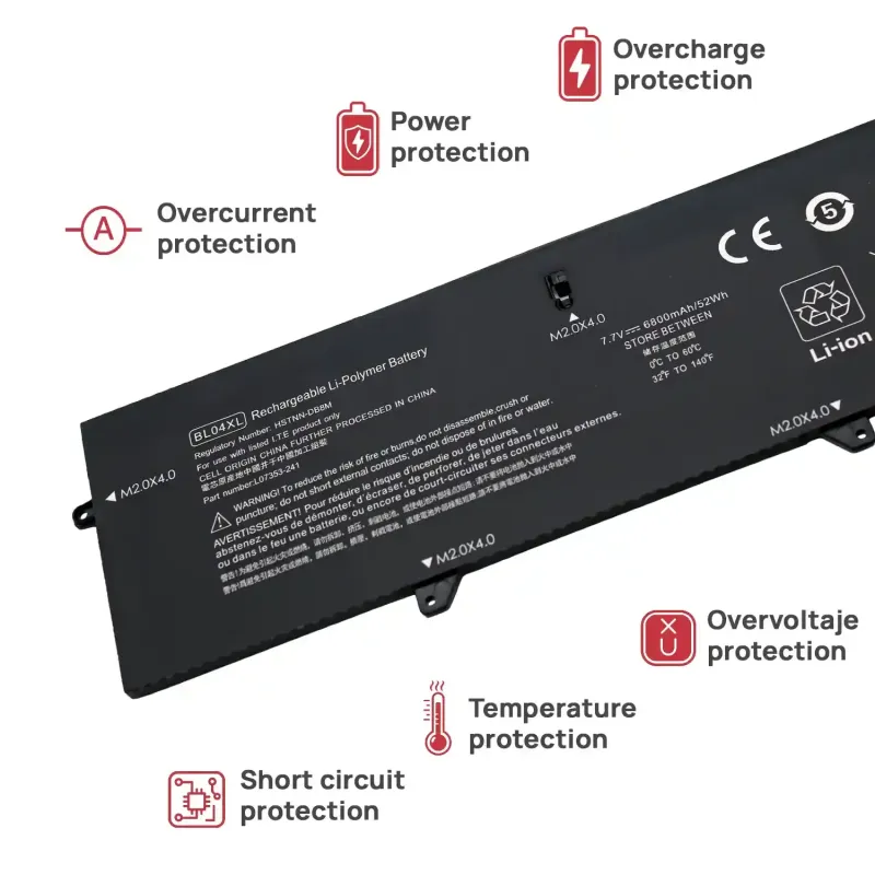 BATTERIA PER COMPUTER PORTATILE HP ELITEBOOK X360 1040 G5 / ELITEBOOK X360 1040 G6 BL04XL
