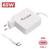 CARGADOR USB TIPO C USB-C 65W 5V/2.4A 9V/3A 12V/3A 15V/3A 18V/3A 20V/2.25A 20.3V/3A 65W