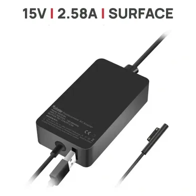 CHARGEUR POUR PORTABLE MICROSOFT SURFACE PRO 4 PRO 5 PRO 6 AVEC USB SUPPLÉMENTAIRE