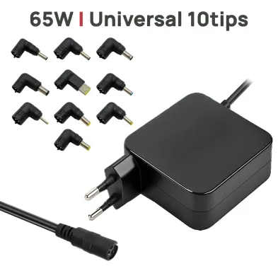 CARGADOR UNIVERSAL DE PARED PORTABLE 65W 10TIPS 10 CONECTORES