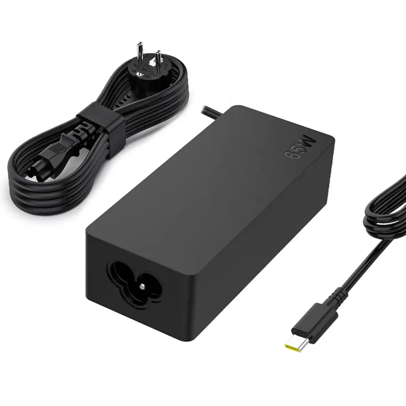 CARGADOR MULTIVOLTAJE 5-20V 3.25A 65W TIPO C NEGRO PARA PORTÁTILES DELL MAC LENOVO HP