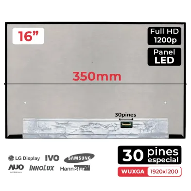 ECRÃ LED 16" 1920x1200 FHD PARA PORTÁTIL N160JCA-EEL REV.A1 30 PINOS EDP