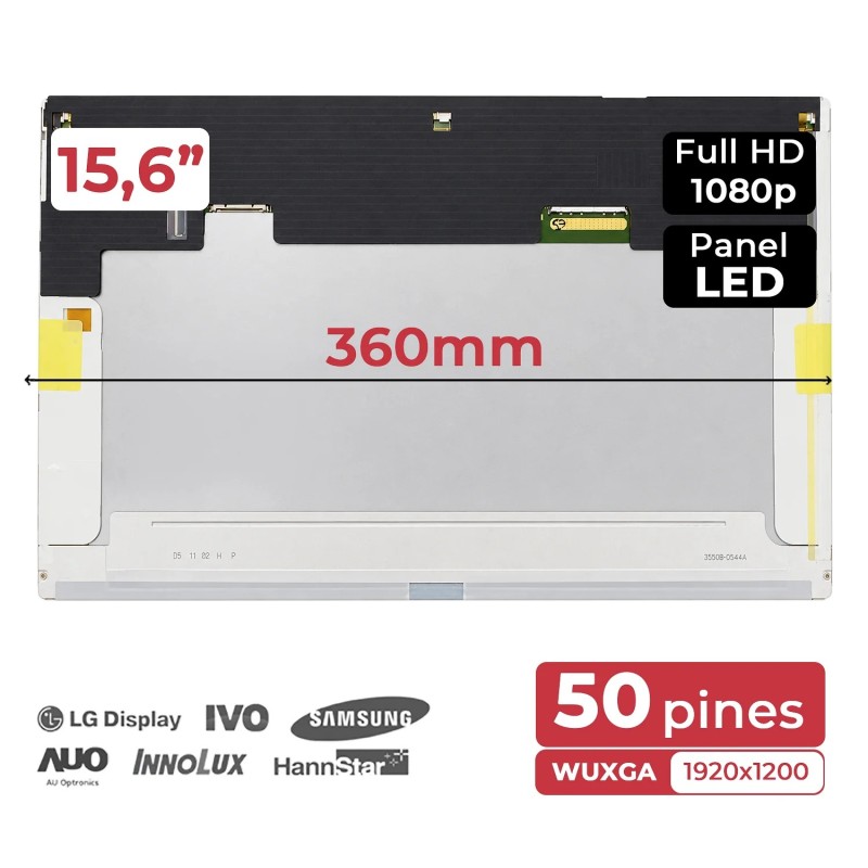 SCHERMO LED 15.6" 1920x1200 FHD PER PORTATILE LP156WF3-SLB2 50 PIN LVDS