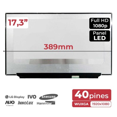 ECRÃ LED DE 17.3" PARA PORTATIL N173HCE-G33 REV.B1 LP173WFG SPB1 165HZ FHD 40 PINES
