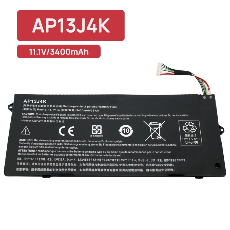 BATTERIA DEL COMPUTER PORTATILE PER ACER CHROMEBOOK 11.6" 11 C720-2848 C720 C720P C740 3ICP5/65/88 AP13J4K AP13J3K