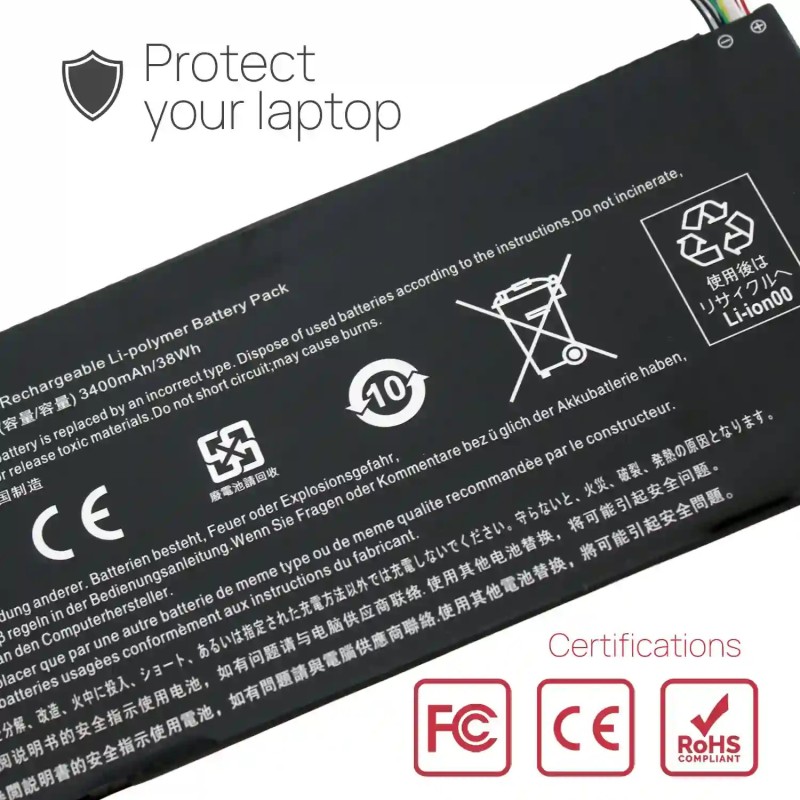 BATTERIA DEL COMPUTER PORTATILE PER ACER CHROMEBOOK 11.6" 11 C720-2848 C720 C720P C740 3ICP5/65/88 AP13J4K AP13J3K