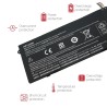 BATERIA PARA PORTATIL ACER CHROMEBOOK 11.6" 11 C720-2848 C720 C720P C740 3ICP5/65/88 AP13J4K AP13J3K