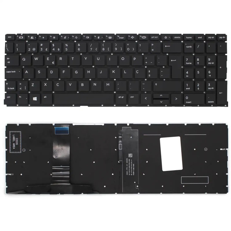 TECLADO RETROILUMINADO PARA PORTÁTIL HP PROBOOK 450 G8 455 G8 455R G8 650 G8 EN PORTUGUES