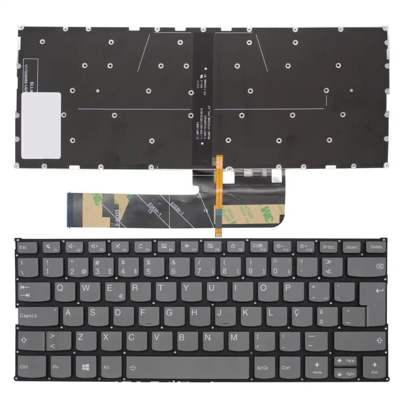 CLAVIER POUR PORTABLE LENOVO YOGA 530-14IKB 530-14ARR 730-13IKB 730-13IWL 730-15IKB 730-15IWL EN PORTUGAIS