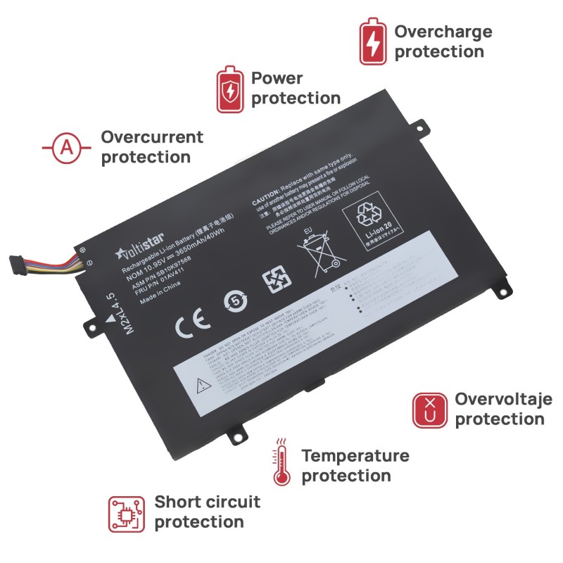 BATTERIE 01AV411 | 01AV412 | 01AV413 | SB10K97568 | SB10K97569 - 3650MAH ( 40 WH ) 10.95V