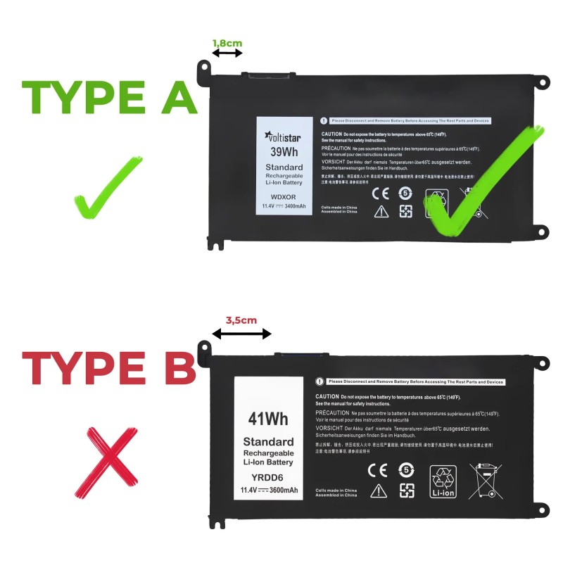 BATERÍA PARA PORTÁTIL DELL  3CRH3 T2JX4 FC92N CYMGM Y3F7Y
