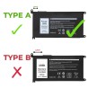 BATERÍA PARA PORTÁTIL DELL  3CRH3 T2JX4 FC92N CYMGM Y3F7Y