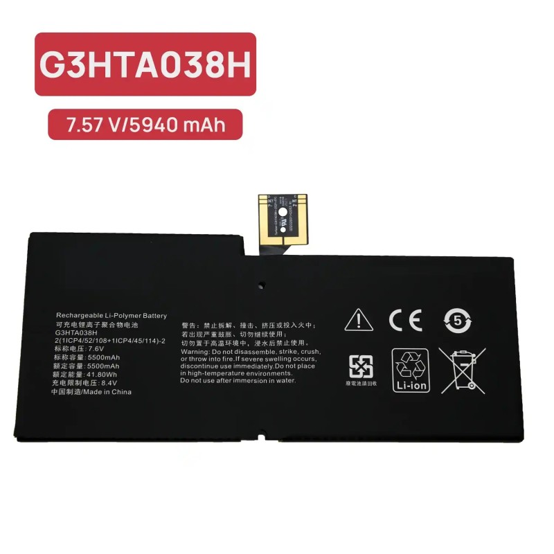 BATTERIA PER COMPUTER PORTATILE MICROSOFT SURFACE PRO 5 PRO 6 1796 G3HTA038H